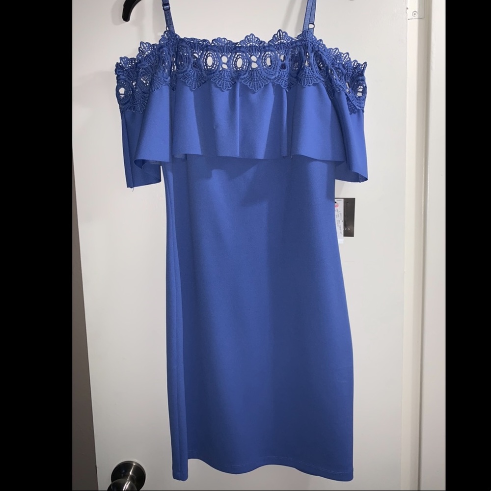 Off shoulder fitted mini dress